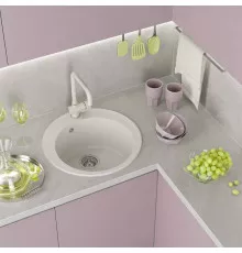 АРТЕМИДА - 51 см Мойка кухонная кварц.композит. круглая.(блок 45) жасмин