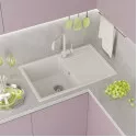 ЛИНКОР - 78 см Мойка кухонная кварц.композит. прямоуг.(блок 50) жасмин