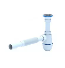 Сифон Ани 11/4 32 "Юнг" с гиб.тр. 32х32/40 для ванны (КЛЭР)