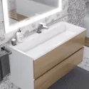 Раковина для ванной полувстраиваемая Uperwood Barsa (100 см, прямоугольная, белая)