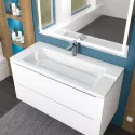 Раковина для ванной Uperwood Olivia 100 см, белая глянцевая