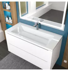 Раковина для ванной Uperwood Olivia 100 см, белая глянцевая