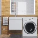 Тумба под стиральную машину Uperwood Magenta (60 см, подвесная, белая, выдвижной ящик)