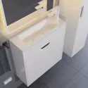 Тумба под раковину для ванной Uperwood Modul (60 см, подвесная, матовая, белая/графит)