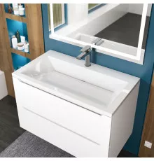 Раковина для ванной Uperwood Olivia 80 см, белая глянцевая