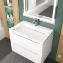 Раковина для ванной полувстраиваемая Uperwood Infinity 70х45х16,4 см, белая глянцевая