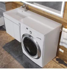 Раковина над стиральной машиной Uperwood Magenta (120 см, левая)