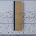 Шкаф-пенал для ванной комнаты Uperwood Barsa (35x28x120 см, подвесной, черный/дуб сонома)