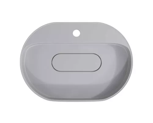 Раковина накладная кварцевая Uperwood Tanos Quartz 55х40х10 см, овальная, белая матовая, жасмин