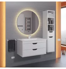 Зеркало для ванной с подсветкой Uperwood Modul (65x65 см, бесконтактный сенсор, антизапотевание, круглое, теплая подсветка)