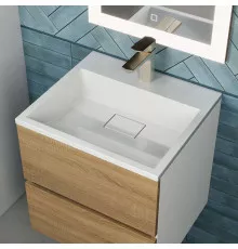 Раковина для ванной полувстраиваемая Uperwood Barsa, 50 см, белая глянцевая