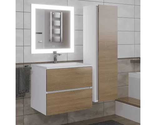 Приобрести Зеркало для ванной с подсветкой Uperwood Barsa (60x80 см, LED подсветка, сенсорный выключатель, антизапотевание) в магазине сантехники Santeh-Crystal.ru