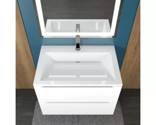 Раковина для ванной Uperwood Olivia 70 см, белая глянцевая