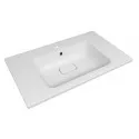 Раковина кварцевая для ванной Uperwood Lagoon Quartz (80 см, прямоугольная, белая матовая, жасмин)
