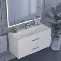 Тумба с раковиной для ванной Uperwood Foster (100 см, подвесная, белая)