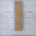 Шкаф-пенал для ванной комнаты Uperwood Barsa (35x28x120 см, подвесной, белый/дуб сонома)