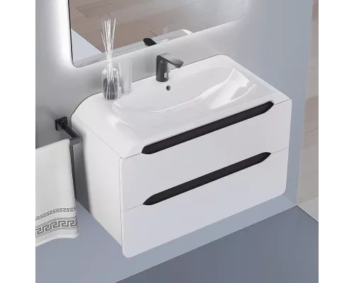 Заказать Тумба под раковину для ванной комнаты Uperwood Neo (подвесная, 80 см, белая) в магазине сантехники Santeh-Crystal.ru