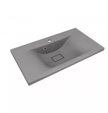 Раковина кварцевая для ванной Uperwood Elen Quartz (80 см, прямоугольная, серая матовая, серый шелк)