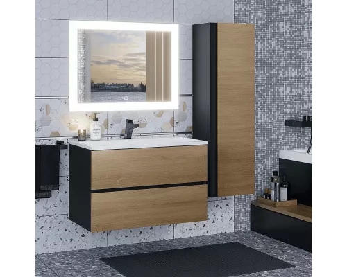 Купить Зеркало для ванной с подсветкой Uperwood Barsa (80x70 см, LED подсветка, сенсорный выключатель, антизапотевание) в магазине сантехники Santeh-Crystal.ru