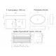 Приобрести Комплект Тумба со столешницей для ванной Uperwood Tanos (100 см, белая/бук темный, с накладной раковиной Rome, цвет черный) в магазине сантехники Santeh-Crystal.ru