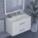 Тумба с раковиной для ванной Uperwood Foster (80 см, подвесная, белая)