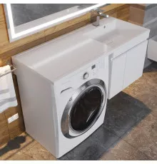 Раковина над стиральной машиной Uperwood Magenta (120 см, правая)