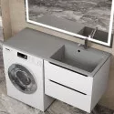 Раковина над стиральной машиной Uperwood Cosmos 120 см, правая, серый шелк