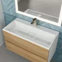 Раковина для ванной полувстраиваемая Uperwood Barsa 90 см, белая глянцевая