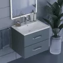 Тумба с раковиной для ванной Uperwood Foster (60 см, подвесная, серый графит)