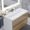 Раковина для ванной полувстраиваемая Uperwood Barsa (80 см, прямоугольная, белая)