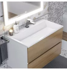 Раковина для ванной полувстраиваемая Uperwood Barsa (80 см, прямоугольная, белая)