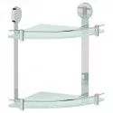 Стеклянная полка Artwelle Harmonie HAR 040 угловая Хром