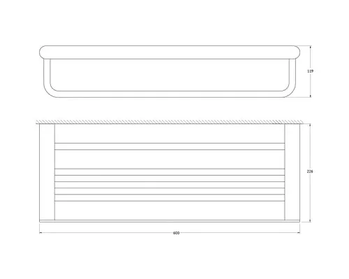 Заказать Полка для полотенец Artwelle Schwarz 60 7781 Черная матовая в магазине сантехники Santeh-Crystal.ru