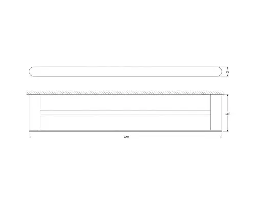 Заказать Полотенцедержатель Artwelle Schwarz 60 7711 двойной Черный матовый в магазине сантехники Santeh-Crystal.ru