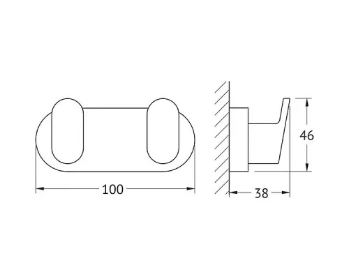 Заказать Двойной крючок Artwelle Schwarz 7725 Черный матовый в магазине сантехники Santeh-Crystal.ru