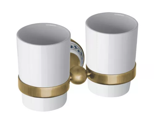 Купить Стакан для зубных щеток Bemeta Kera 144710027 двойной Бронза в магазине сантехники Santeh-Crystal.ru