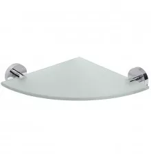 Стеклянная полка Bemeta Omega 104102012 угловая Хром