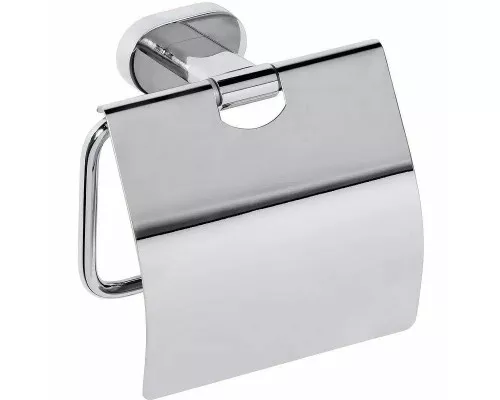 Заказать Держатель туалетной бумаги Bemeta Oval 118412011 с крышкой Хром в магазине сантехники Santeh-Crystal.ru