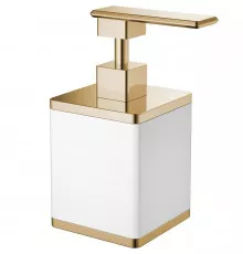 Дозатор для жидкого мыла Boheme 10969-W-G Белый Золото