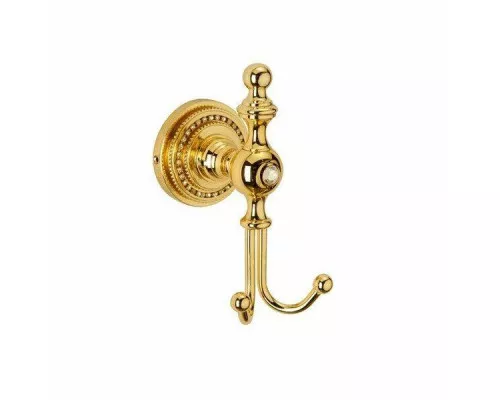 Купить Двойной крючок Boheme Imperiale 10406 Золото в магазине сантехники Santeh-Crystal.ru