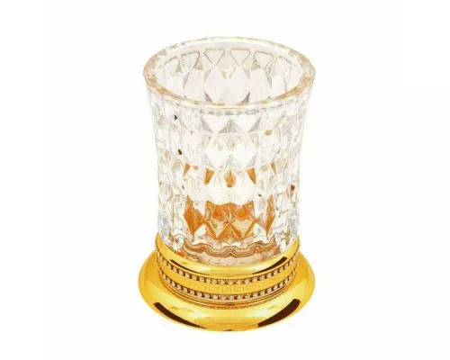 Купить Стакан для зубных щеток Boheme Imperiale 10412 Золото в магазине сантехники Santeh-Crystal.ru