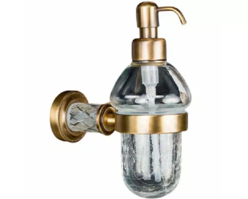 Заказать Дозатор для жидкого мыла Boheme Murano Cristal 10912-CRST-BR Бронза в магазине сантехники Santeh-Crystal.ru