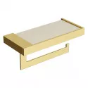Держатель туалетной бумаги Boheme Qubic 10721-G цвет Золото