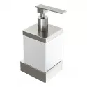 Дозатор для жидкого мыла Boheme Qubic 10727-NB цвет Брашированный никель