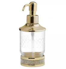 Дозатор для жидкого мыла Boheme Royal Cristal 10929-G Золото