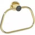 Кольцо для полотенец Boheme Royal Cristal 10925-G-B Золото с черными кристаллами