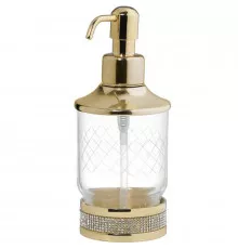 Дозатор для жидкого мыла Boheme Royal Cristal 10929-G-B Золото
