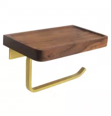 Держатель туалетной бумаги Bronze de Luxe Forest 10705G Орех Золото матовое