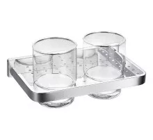 Стакан для зубных щеток Cezares Maxima CZR-F-8920A двойной Хром