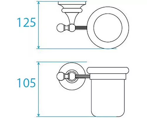Приобрести Стакан для зубных щеток Cezares Olimp OLIMP-TUM-03/24-M Золото 24 карат в магазине сантехники Santeh-Crystal.ru